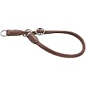 HUNTER Round and Soft Nickel Training Collar with Stop, 45 x 10 cm, X-Small, Nappa Brown