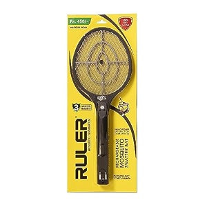 hunter ruler rechargeable mosquito swatter bat  electric insect amp fly zapper racket  portable bug killer for home office amp outdoor use black pack of 2