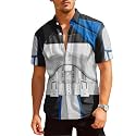 HUNTFAMI Hawaiian Button Down Shirt Unisex, Short Sleeve Floral Summer Shirt for Beach, Spring, Holiday &amp; Birthday Gift