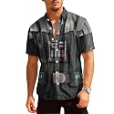 HUNTFAMI Hawaiian Button Down Shirt Unisex, Short Sleeve Floral Summer Shirt for Beach, Spring, Holiday &amp; Birthday Gift