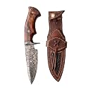 Hunting Damascus Knife Fixed Blade 10" Handmade Patented - Predator Hunter