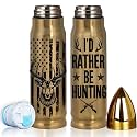 Hunting Gifts for Men – Funny 17oz Tumbler with Lid, I'd Rather Be Hunting Design, Unique Fathers Day, 250th Anniversay USA, Birthday Gift for Hunters, Perfect for Dad, Son, Husband, or Friends