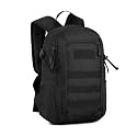 HUNTVP 10L Tactical Backpack Small Backpack Mini Daypack Military MOLLE Rucksack Gear Tactical Assault Pack Bag for Hunting Camping Trekking(10L-Black)