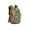 HUNTVP 10L Tactical Backpack Small Backpack Mini Daypack Military MOLLE Rucksack Gear Tactical Assault Pack Bag for Hunting Camping Trekking(10L-Jungle Camouflage)