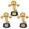 Huquary 3 Pcs Gold Halloween Pumpkin Scarecrow Trophies