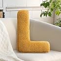Initial L Shaped Pillow Letter Cushion Decorative Alphabet Pillow