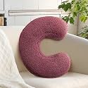 Initial Letter C Pillow Cute Alphabet Throw Pillow for Sofa Couch