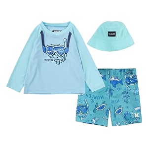 hurley baby boys39 swim suit 2-piece outfit set