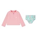 Hurley Unisex Kids Long Sleeve Rash Guard Swim Suit 2-piece Outfit Set