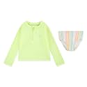 Hurley Unisex Kids Long Sleeve Rash Guard Swim Suit 2-piece Outfit Set