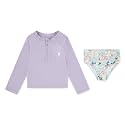 Hurley Unisex Kids Long Sleeve Rash Guard Swim Suit 2-piece Outfit Set