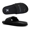 Hurley Kids NAIA Slides Adjustable Strap Slip-On Sandals Indoor and Outdoor EVA Footbed Shower Slides for Girls and Boys
