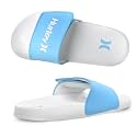 Hurley Kids NAIA Slides Adjustable Strap Slip-On Sandals Indoor and Outdoor EVA Footbed Shower Slides for Girls and Boys