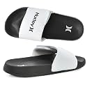 Hurley Kids NAIA Slides Adjustable Strap Slip-On Sandals Indoor and Outdoor EVA Footbed Shower Slides for Girls and Boys