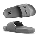 Hurley Kids NAIA Slides Adjustable Strap Slip-On Sandals Indoor and Outdoor EVA Footbed Shower Slides for Girls and Boys