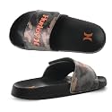 Hurley Kids NAIA Slides Adjustable Strap Slip-On Sandals Indoor and Outdoor EVA Footbed Shower Slides for Girls and Boys