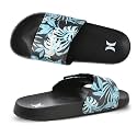 Hurley Kids NAIA Slides Adjustable Strap Slip-On Sandals Indoor and Outdoor EVA Footbed Shower Slides for Girls and Boys