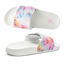Hurley Kids NAIA Slides Adjustable Strap Slip-On Sandals Indoor and Outdoor EVA Footbed Shower Slides for Girls and Boys
