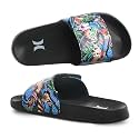 Hurley Kids NAIA Slides Adjustable Strap Slip-On Sandals Indoor and Outdoor EVA Footbed Shower Slides for Girls and Boys