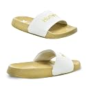 Hurley Naia Comfortable Slip-On Kids Sandals, Cute Girls' Slides for Indoor and Outdoor, Shower Slides for The Beach and Pool