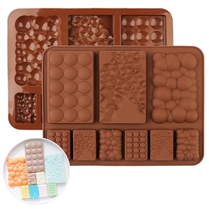 husaini mart  1pcs 9 holes multipurpose diy baking tool silicone non-stick chocolate waffle biscuit mould rectangle kitchen supplies multicolored pack of -1 design- 4