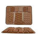 HUSAINI MART | 1Pcs 9 Holes Multipurpose DIY Baking Tool Silicone Non-Stick Chocolate Waffle Biscuit Mould Rectangle Kitchen Supplies (Multicolored) (Pack of -1) (Design :- 2)