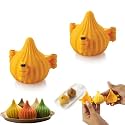 HUSAINI MART | 2pc modak Sancha Plastic Maker Press, Three Fold Plastic Modak Maker for Ganpati, Ganesh chaturthi, Bappa, Prasad| Chocolate Modak Shaper Sacha Set | Combo of 2 Modak Mould