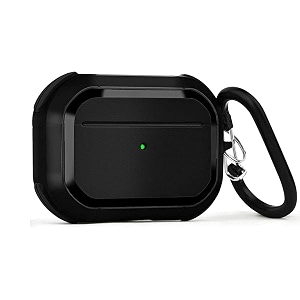 hush protective airpods pro cover case - durable armor case compatible with airpods pro black