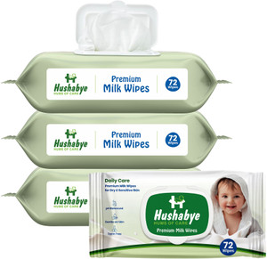 Hushabye Premium Milk Cleansing Baby Wipes With