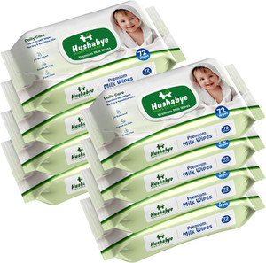 Hushabye Premium Milk Cleansing Baby Wipes With