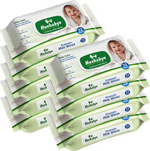 Hushabye Premium Milk Cleansing Baby Wipes With