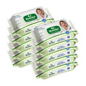 Hushabye Premium Milk Cleansing Baby Wipes With Lid, Vitamin E, pH Balanced, Pack of 10