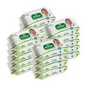 Hushabye Premium Milk Cleansing Baby Wipes With Lid, Vitamin E, pH Balanced,Pack of 18