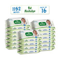 Hushabye Smooth Cleansing Baby Wipes with Milk Essence, Pack of 16