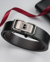 Hushahide Men Casual Formal Black Texas Leatherite