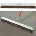 Hushee 36 inch Aluminum Backed Concrete Broom, Horsehair Fibers