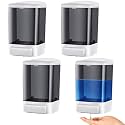 Hushee 4 Pcs Wall Mounted Soap Dispenser,33.8 Oz 1000 Ml,Black