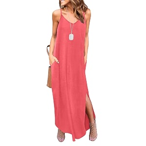 HUSKARY Womens Summer Casual Sleeveless V Neck