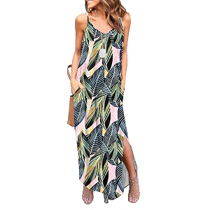 HUSKARY Womens Summer Casual Sleeveless V Neck
