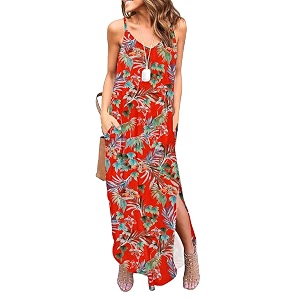 HUSKARY Womens Summer Casual Sleeveless V Neck