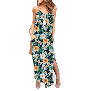 HUSKARY Womens Summer Casual Sleeveless V Neck
