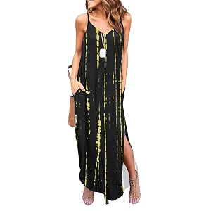 HUSKARY Womens Summer Casual Sleeveless V Neck