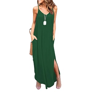HUSKARY Womens Summer Casual Sleeveless V Neck