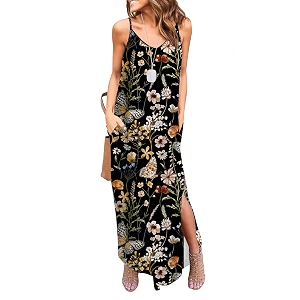 HUSKARY Womens Summer Casual Sleeveless V Neck