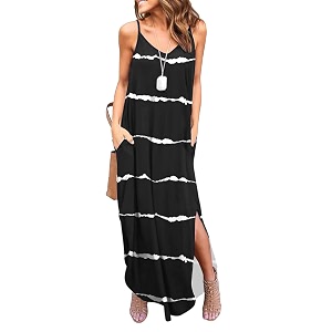 HUSKARY Womens Summer Casual Sleeveless V Neck