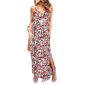 HUSKARY Womens Summer Casual Sleeveless V Neck