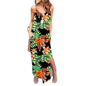HUSKARY Womens Summer Casual Sleeveless V Neck