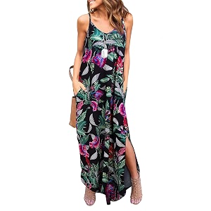 HUSKARY Womens Summer Casual Sleeveless V Neck