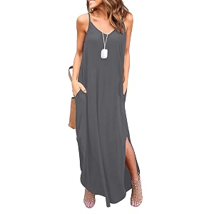 HUSKARY Womens Summer Casual Sleeveless V Neck