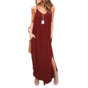 HUSKARY Womens Summer Casual Sleeveless V Neck